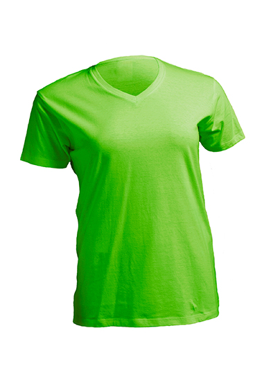 CURVES V-NECK ( JHK T-SHIRT )  lime